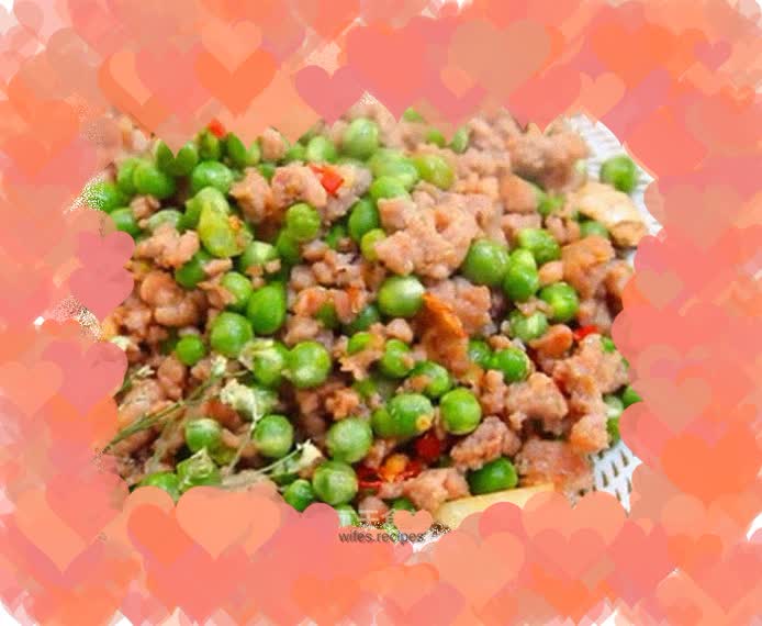 Green beans and minced meat