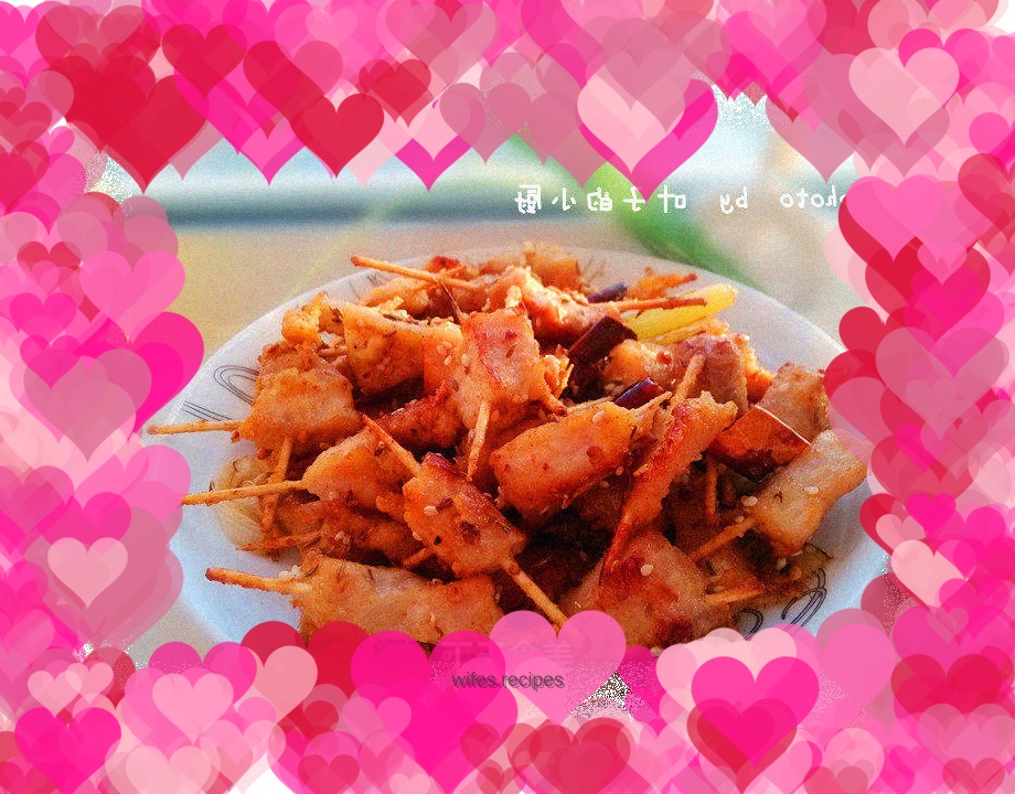 Delicious toothpick meat