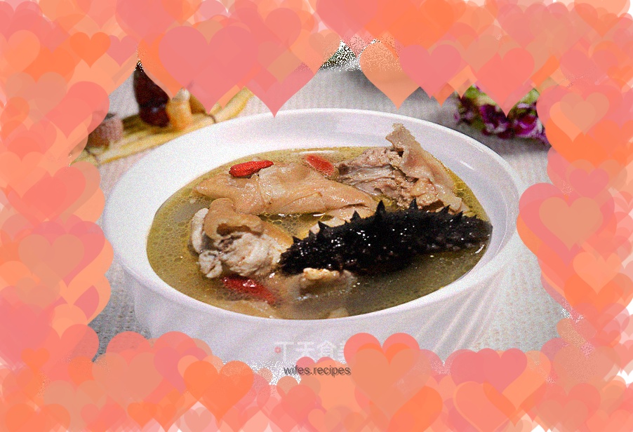 Sea Cucumber Chicken Soup