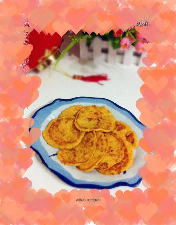 Egg pancake with carrot pulp