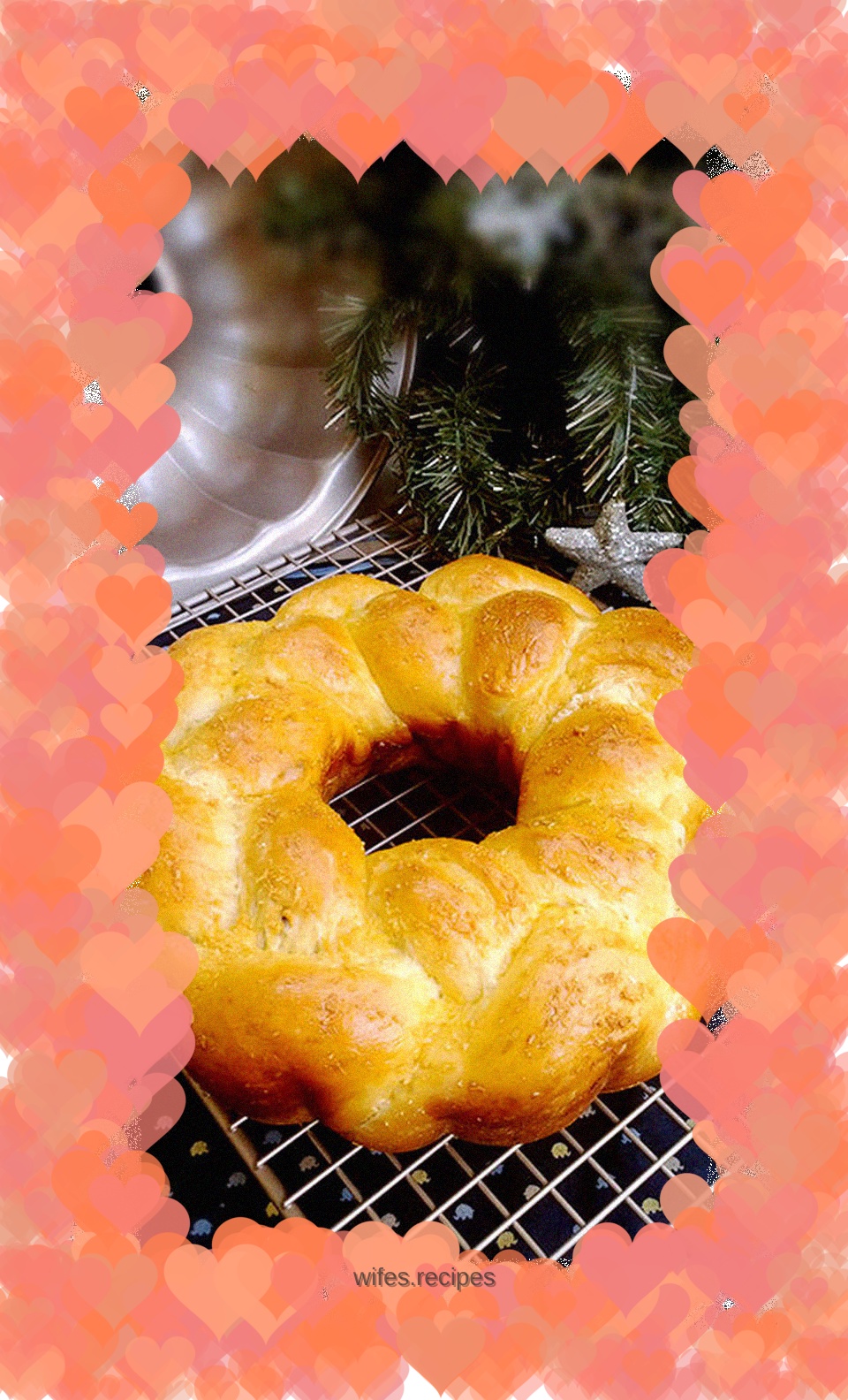 Golden Coconut Black Jacquard Ring Bread