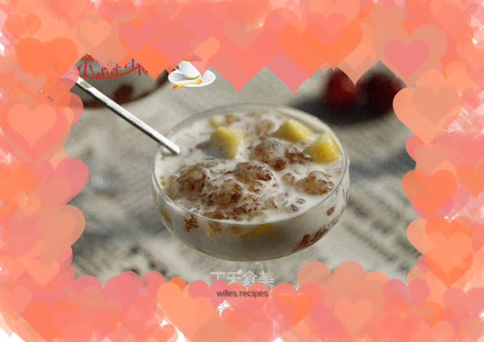 Mango Yogurt and Peach Gum Soup