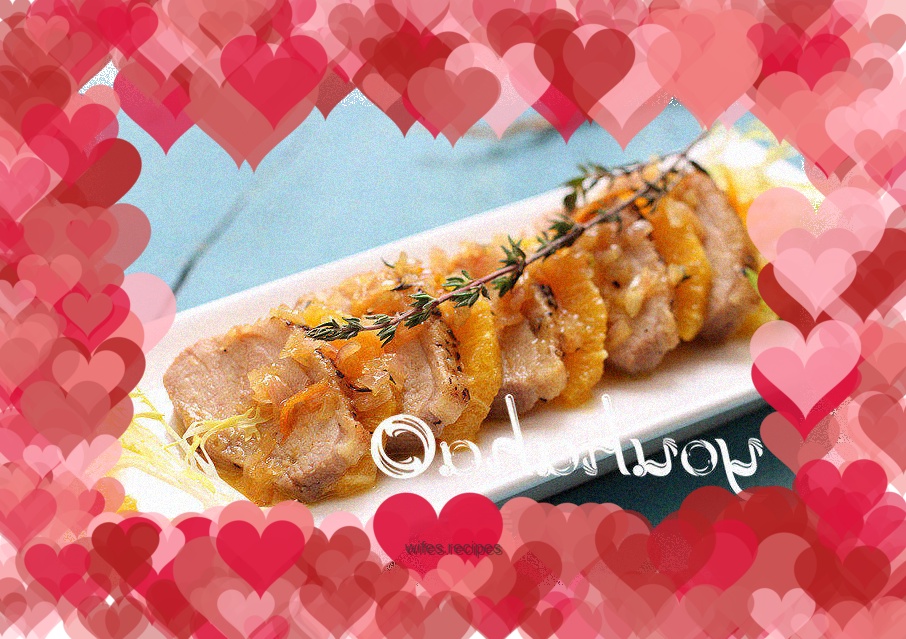 Sweet and sour orange duck meat