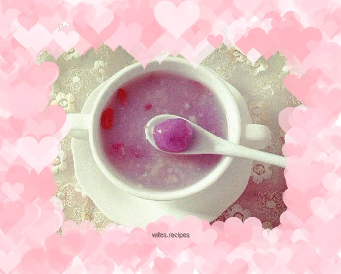 Rose Purple Sweet Potato and Taro Ball Wine---Princess Transformation of Purple Sweet Potato and Taro Ball