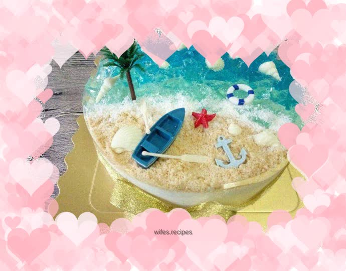 Ocean yogurt mousse cake