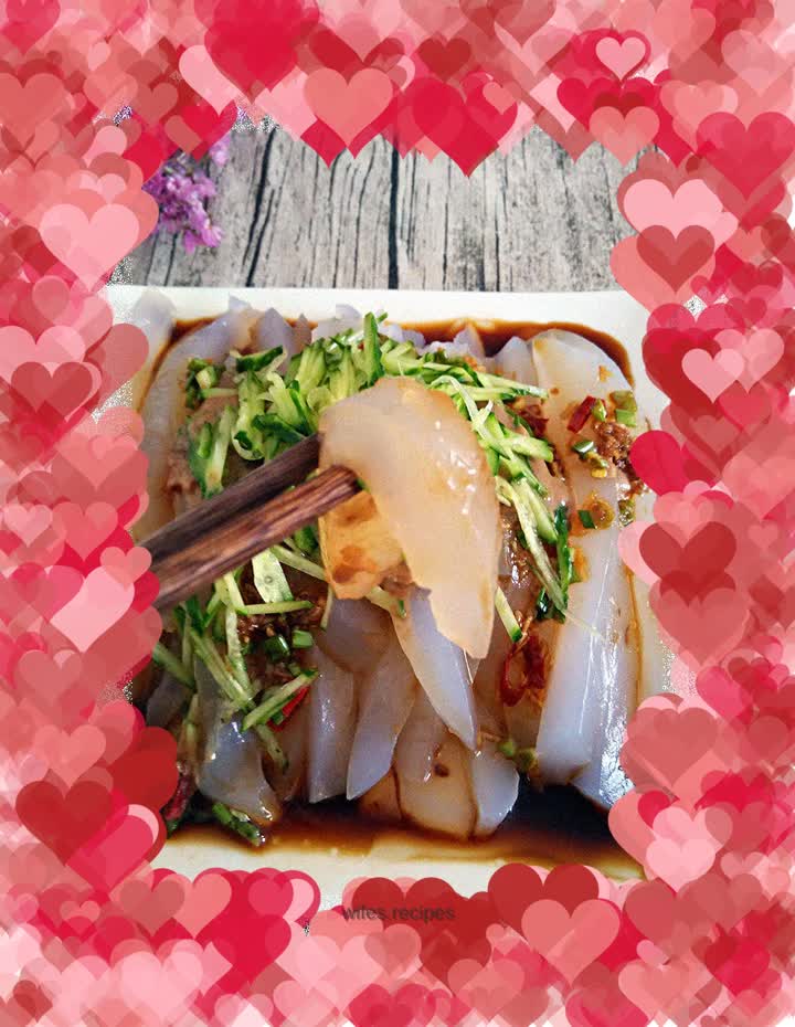 Homemade hot and sour jelly (potato powder)