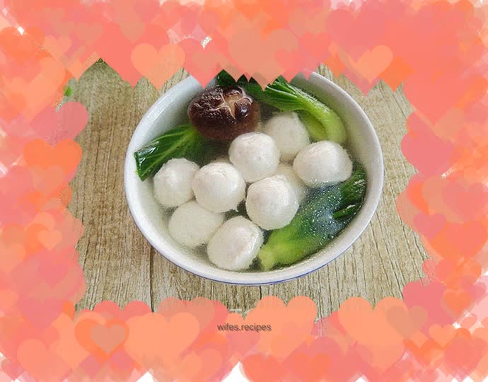 Fish balls in clear soup
