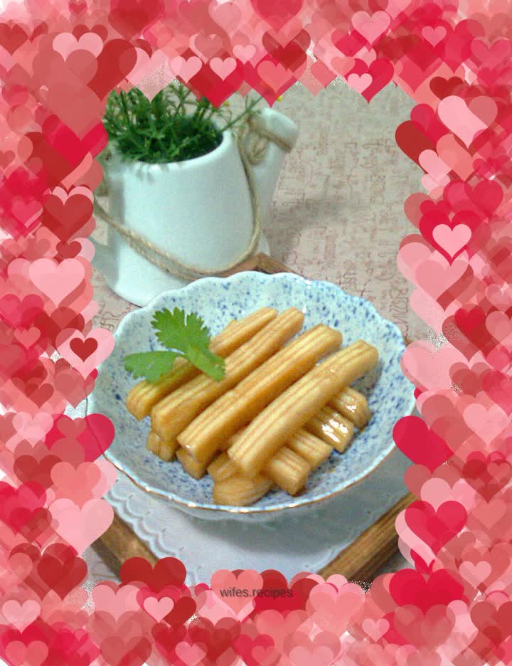 Refreshing pickled radish skin