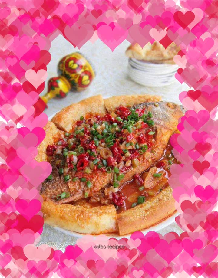 Braised carp with leather naan