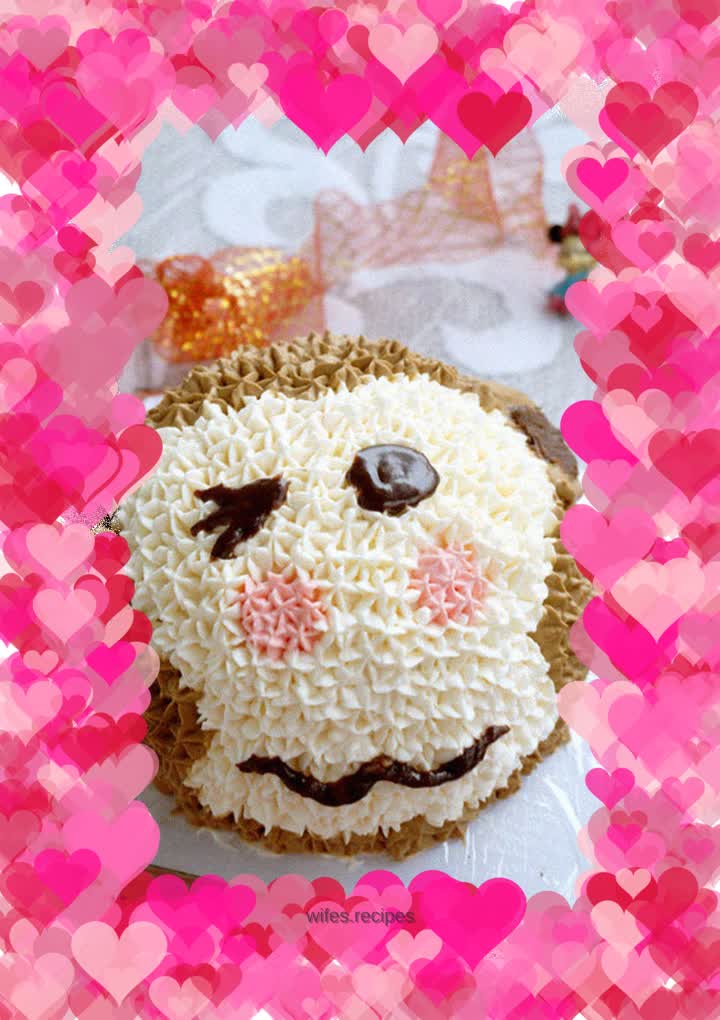 Decorated cake: little monkey