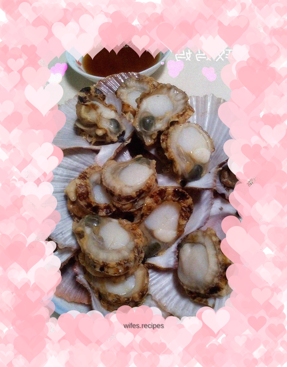 Steamed scallops