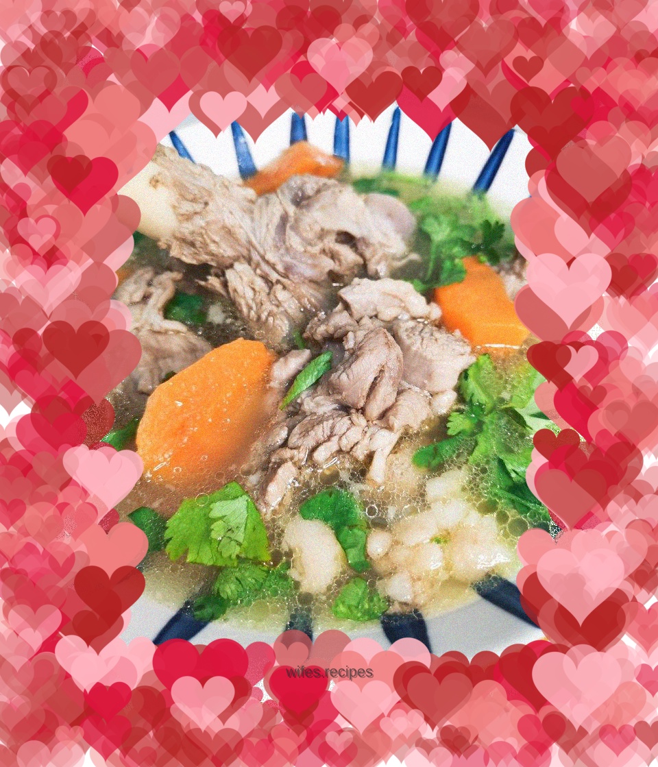 Mutton nourishing soup