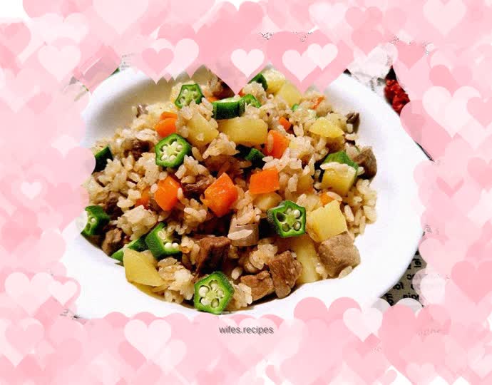 Mutton hand rice (rice cooker version)