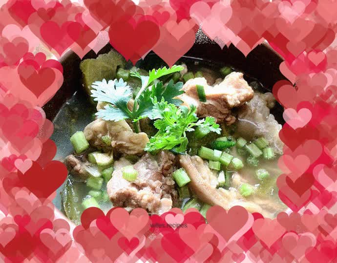 Lamb chops stewed with radish