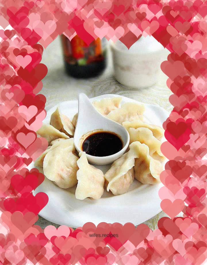 Carrot and mutton dumplings