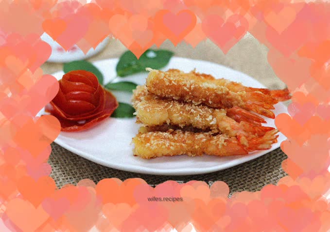 Pan-fried prawns