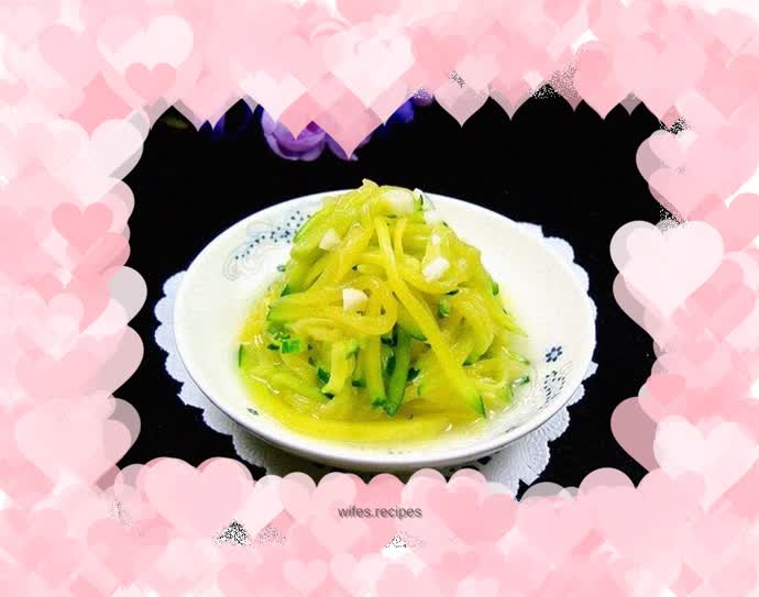 Garlic tender pumpkin shreds