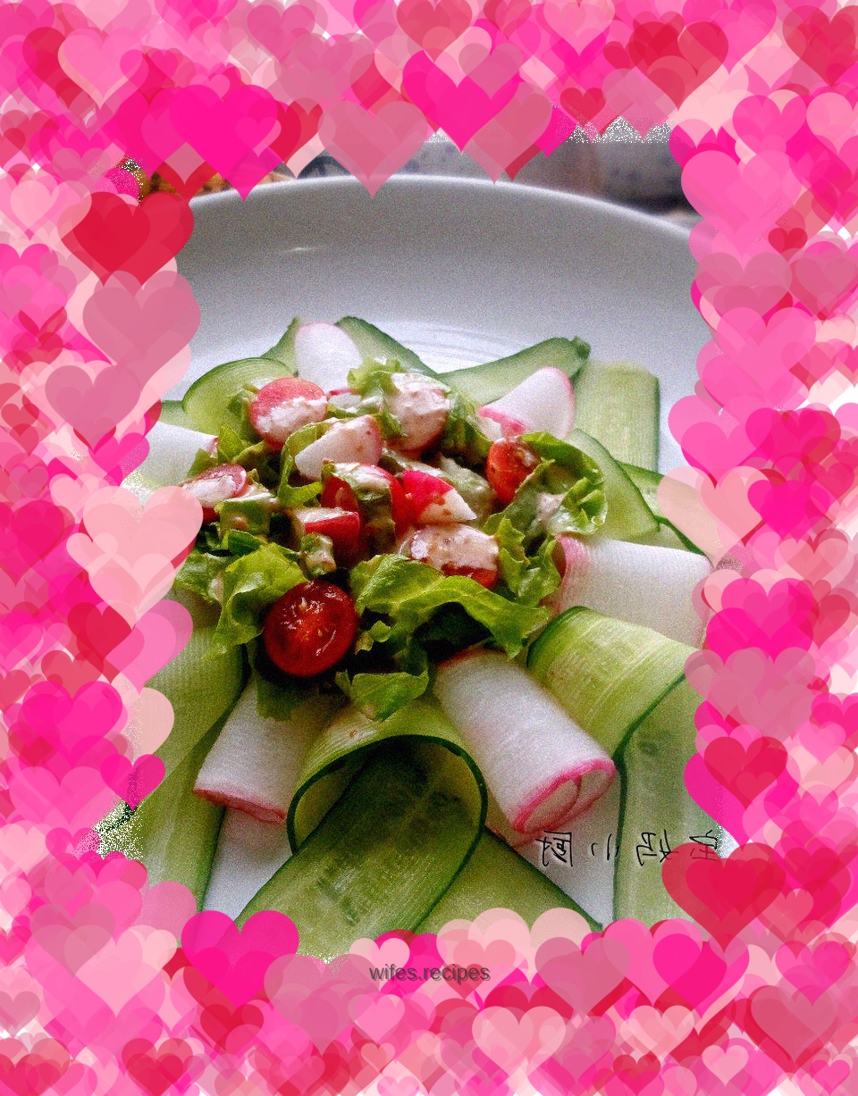 Mixed vegetables in salad dressing