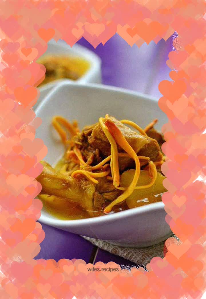 [Stewed Duck with Golden Cordyceps and Angelica]