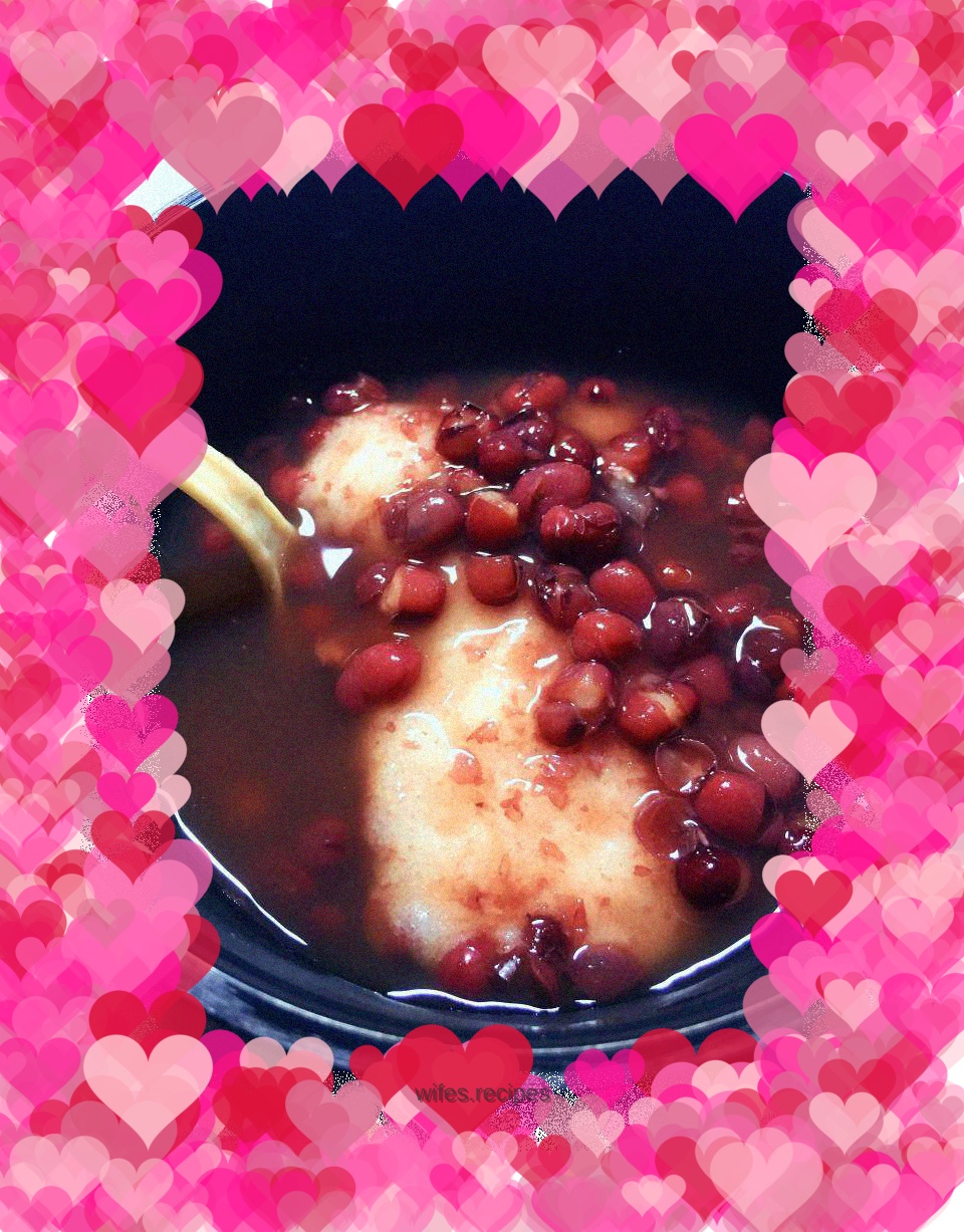 Red bean soup rice cake