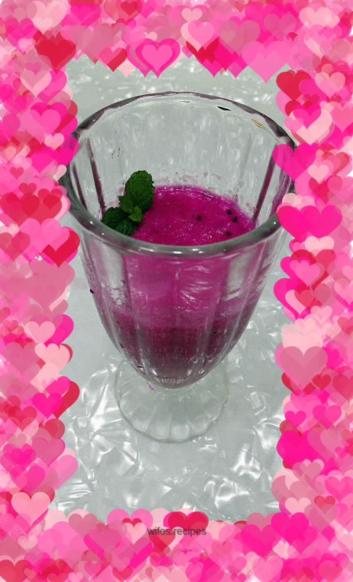 Freshly squeezed red heart dragon juice