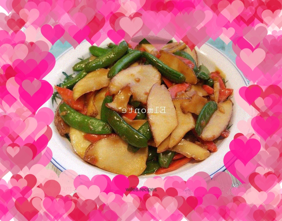 Stir-fried sweet beans with conch slices