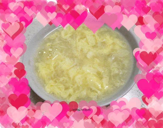 Egg sweet noodle soup