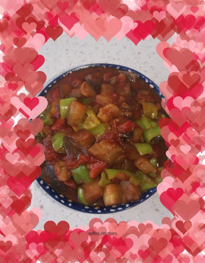 Grilled Eggplant with Tomatoes and Peppers