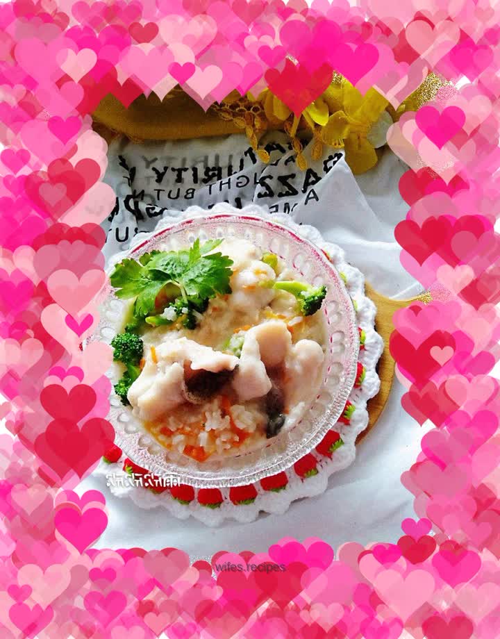 Delicious fish fillet porridge