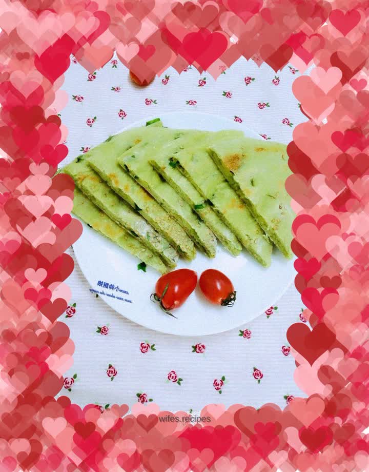 Fruit and vegetable hot noodle pancake ~ spinach and scallion pancake