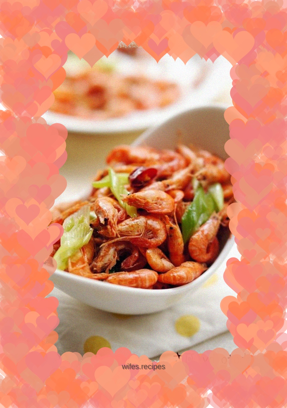 Fried river shrimp in oil