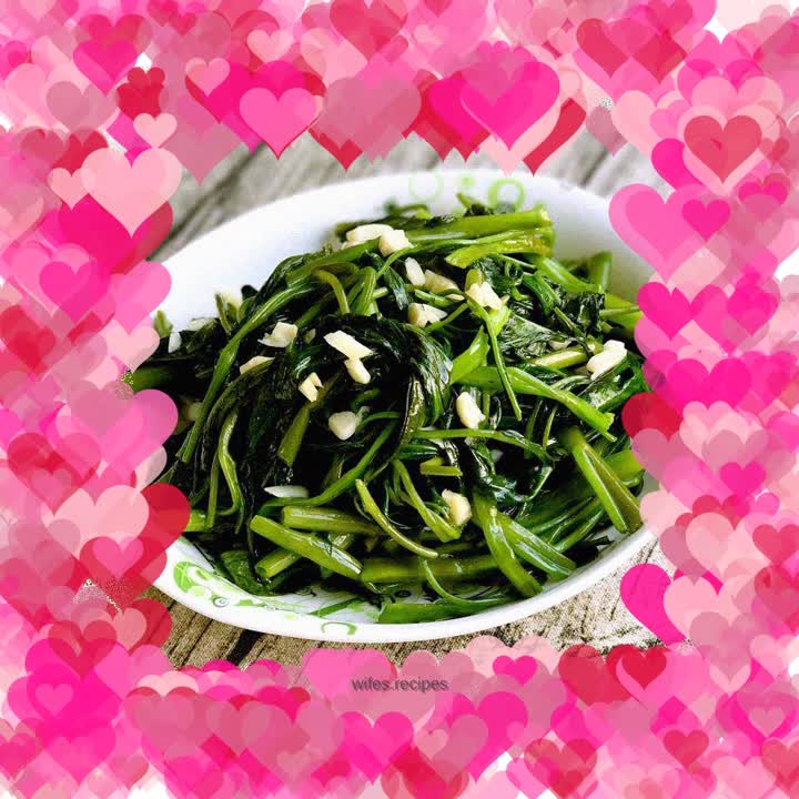 Stir-fried water spinach