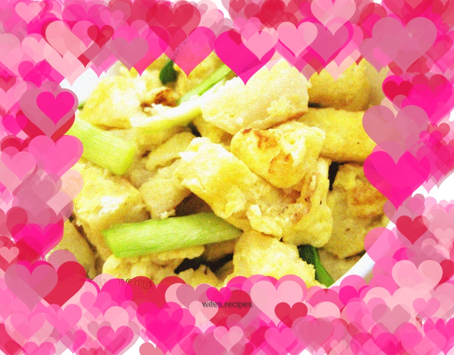 Disposal of leftover steamed buns----fried steamed buns with eggs