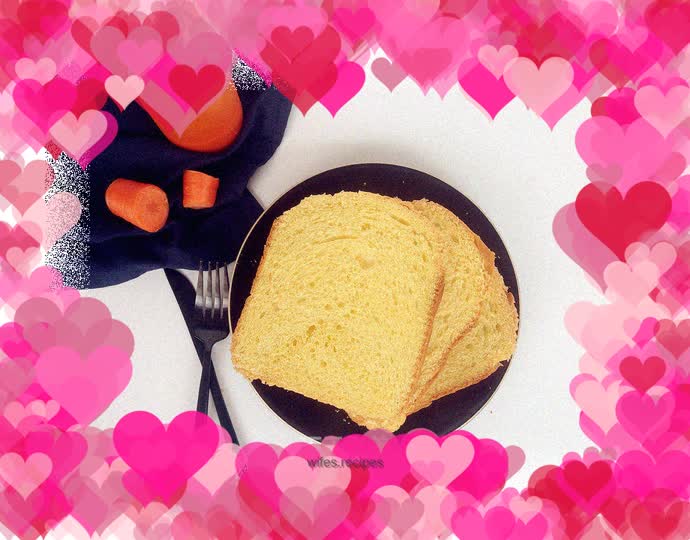 Bread machine version of carrot toast