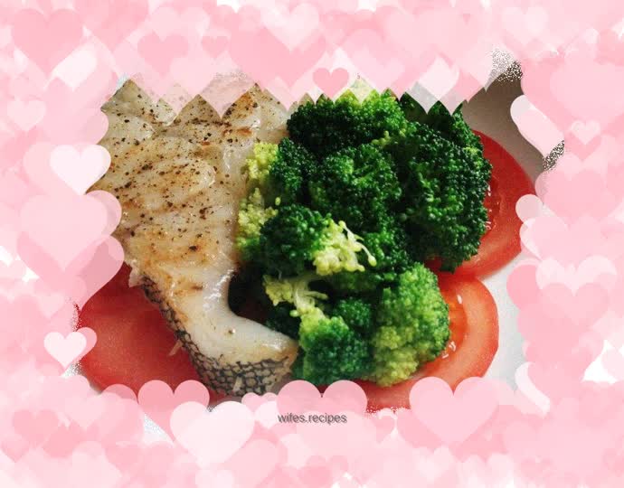 Pan-fried cod with black pepper