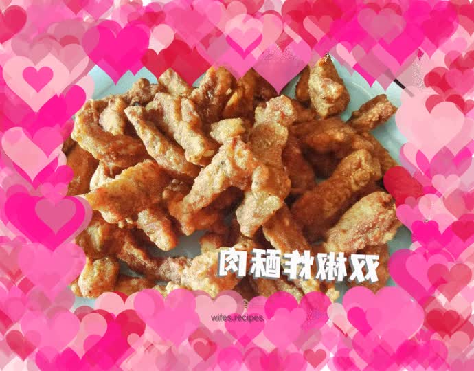 Fried crispy pork with double peppers