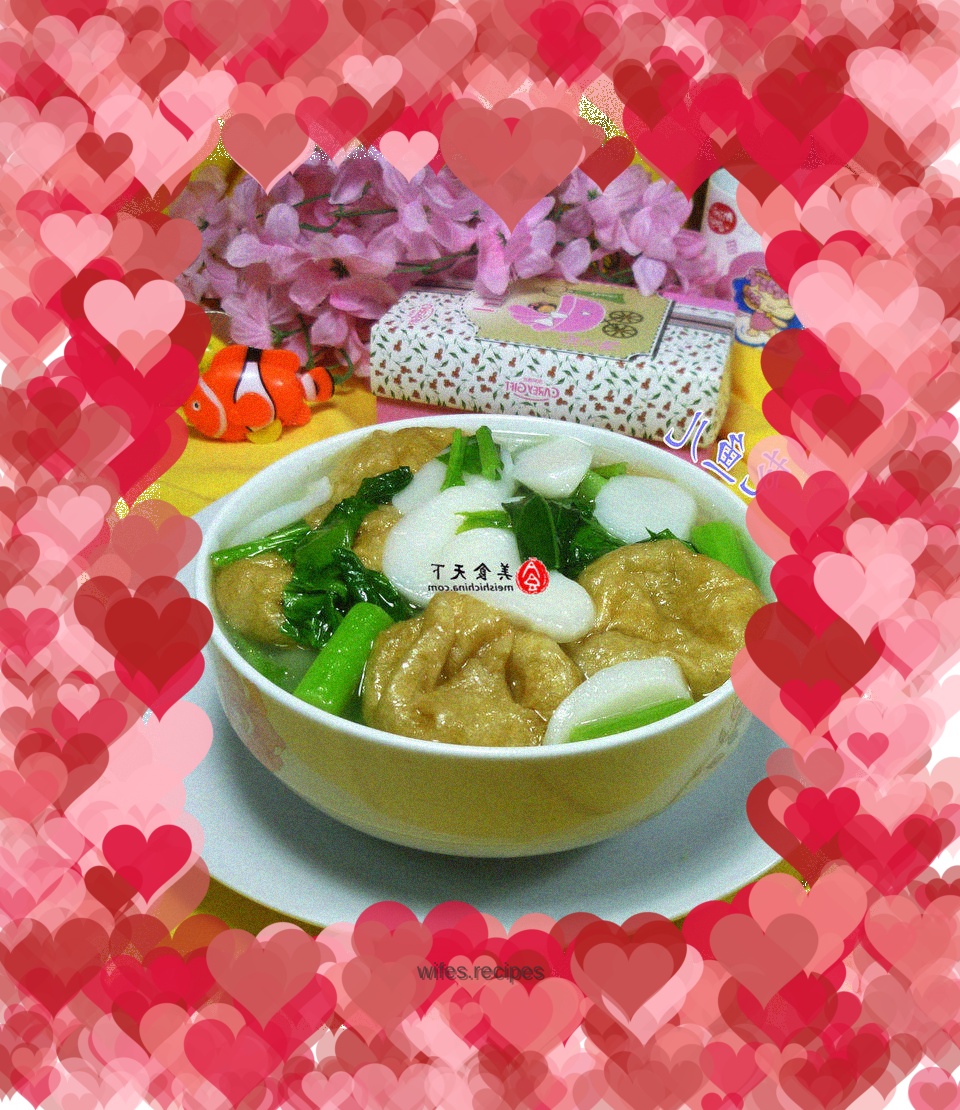 Oil, gluten, rapeseed and sweet rice cake soup