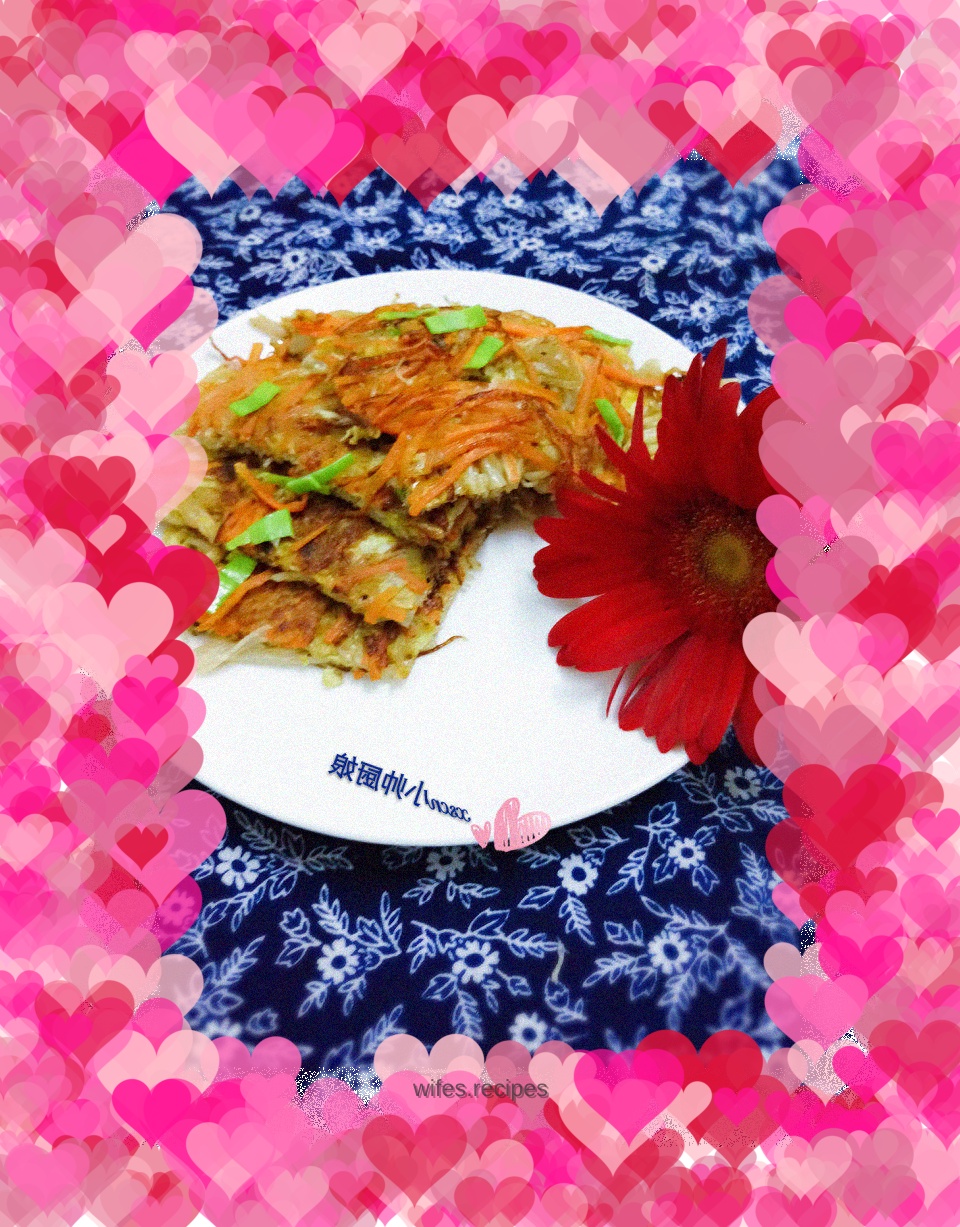 Enoki Mushroom and Carrot Egg Pancake
