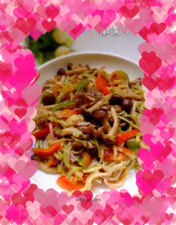 Healthy pasta for babies--colorful fried noodles