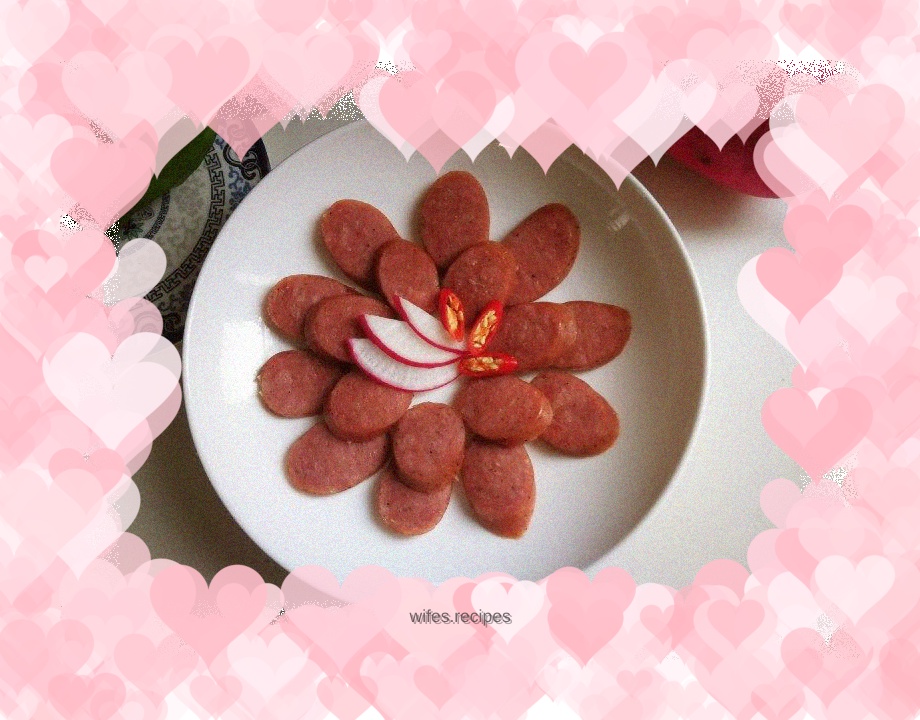 Steamed black pepper sausage