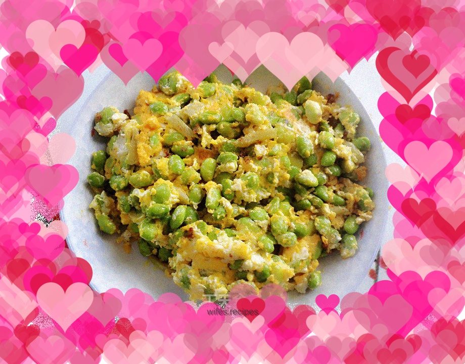 Edamame scrambled eggs