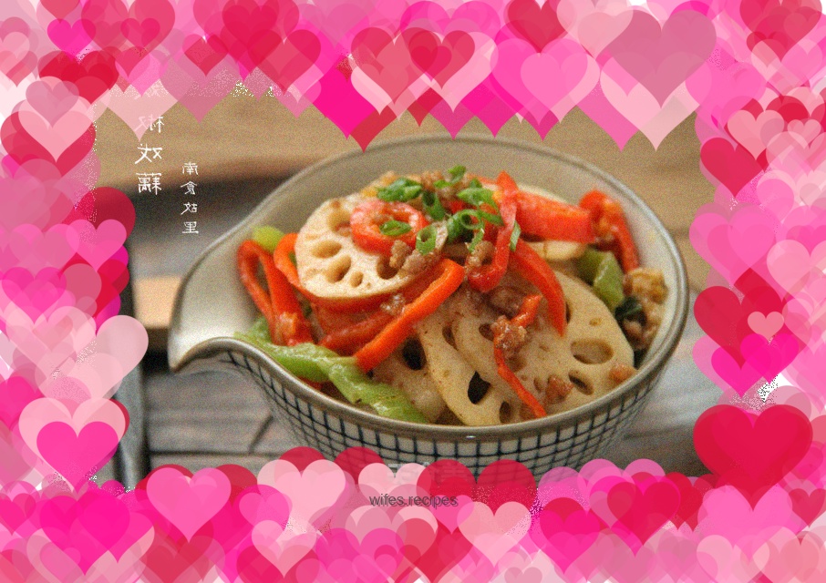 Double pepper and lotus root