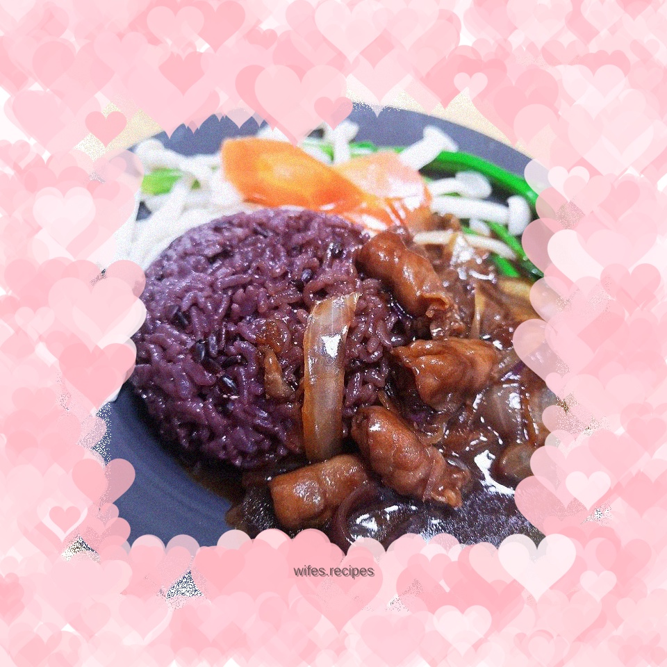 Japanese Purple Rice Beef Rice
