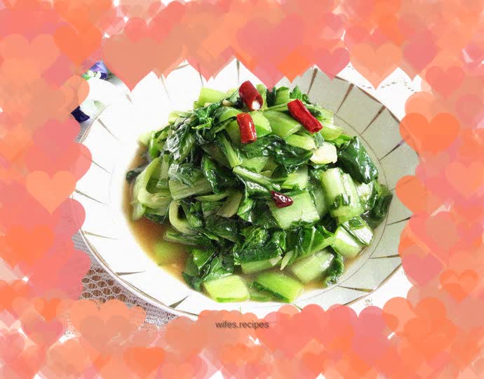 Vegetarian stir-fried baby cabbage