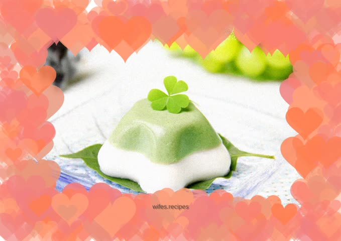 How to make two-color matcha pudding
