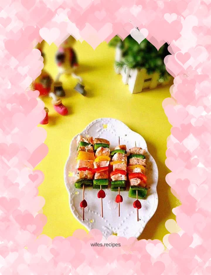 Colorful Pepper Salmon Skewers