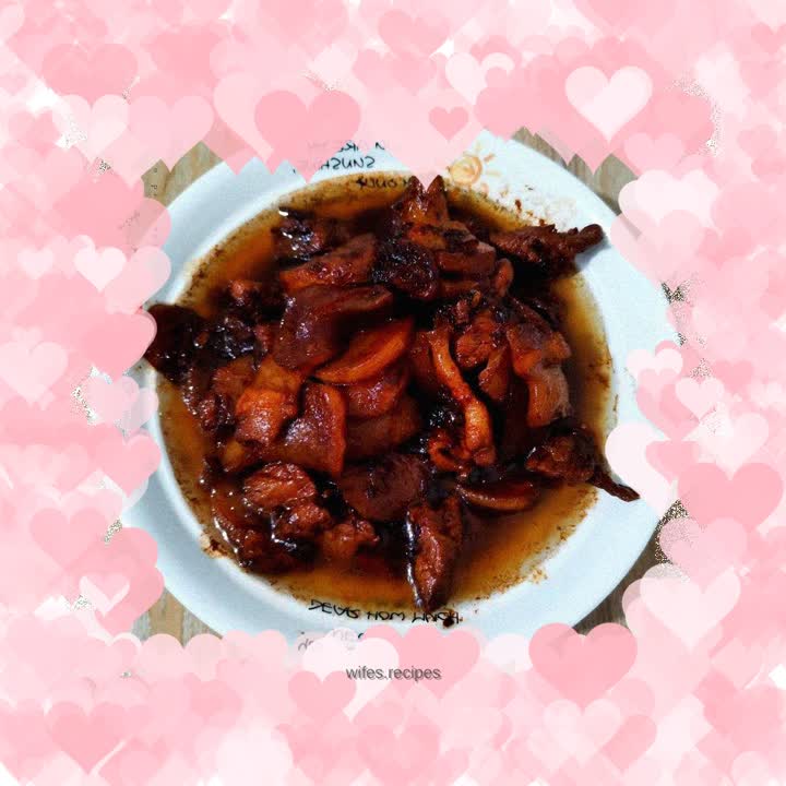 Roast pork with radish