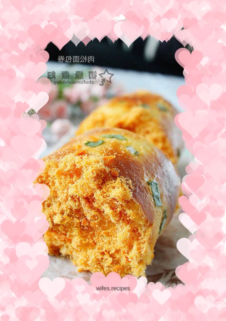 Meat floss rolls