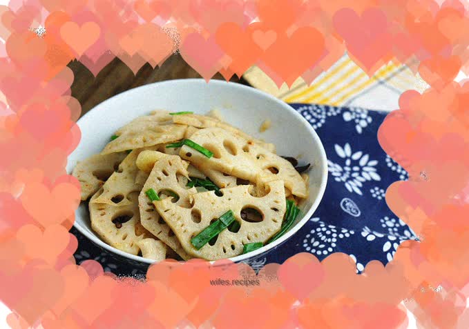 Stir-fried lotus root slices