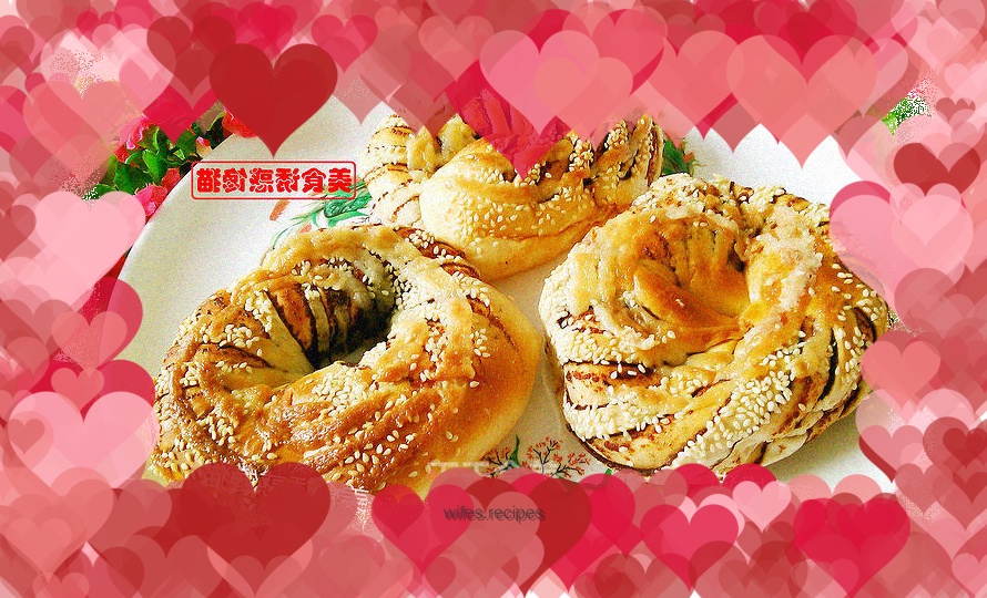 Patterned Purple Sweet Potato Bread